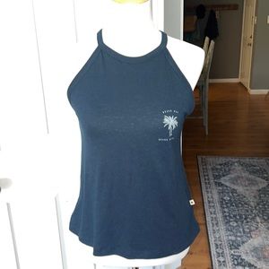 ROXY Navy Cotton Tank Top Size Med